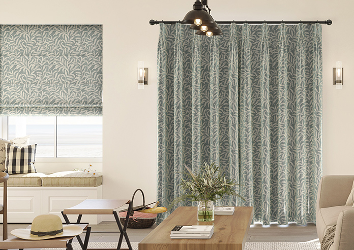 Trailing Vines, Victorian Blue - Made to Measure Curtains - Image 7